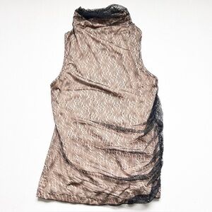 Elliott Vintage 90s Y2K whimsygoth lace romantic fairy black top shirt